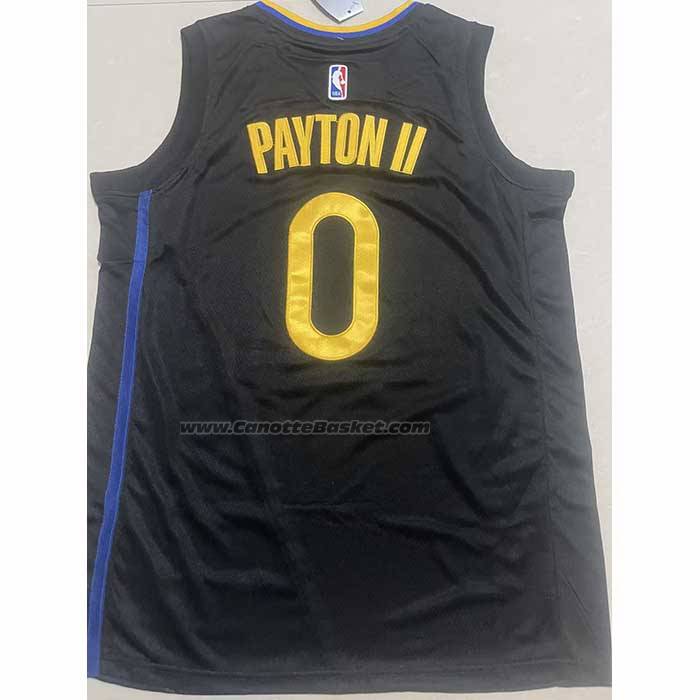 Maglia Golden State Warriors Gary Payton Ii No 0 Statement 2024-25 Nero